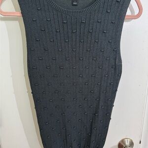 Ann Taylor Factory Charcoal/Greenish Knit Top